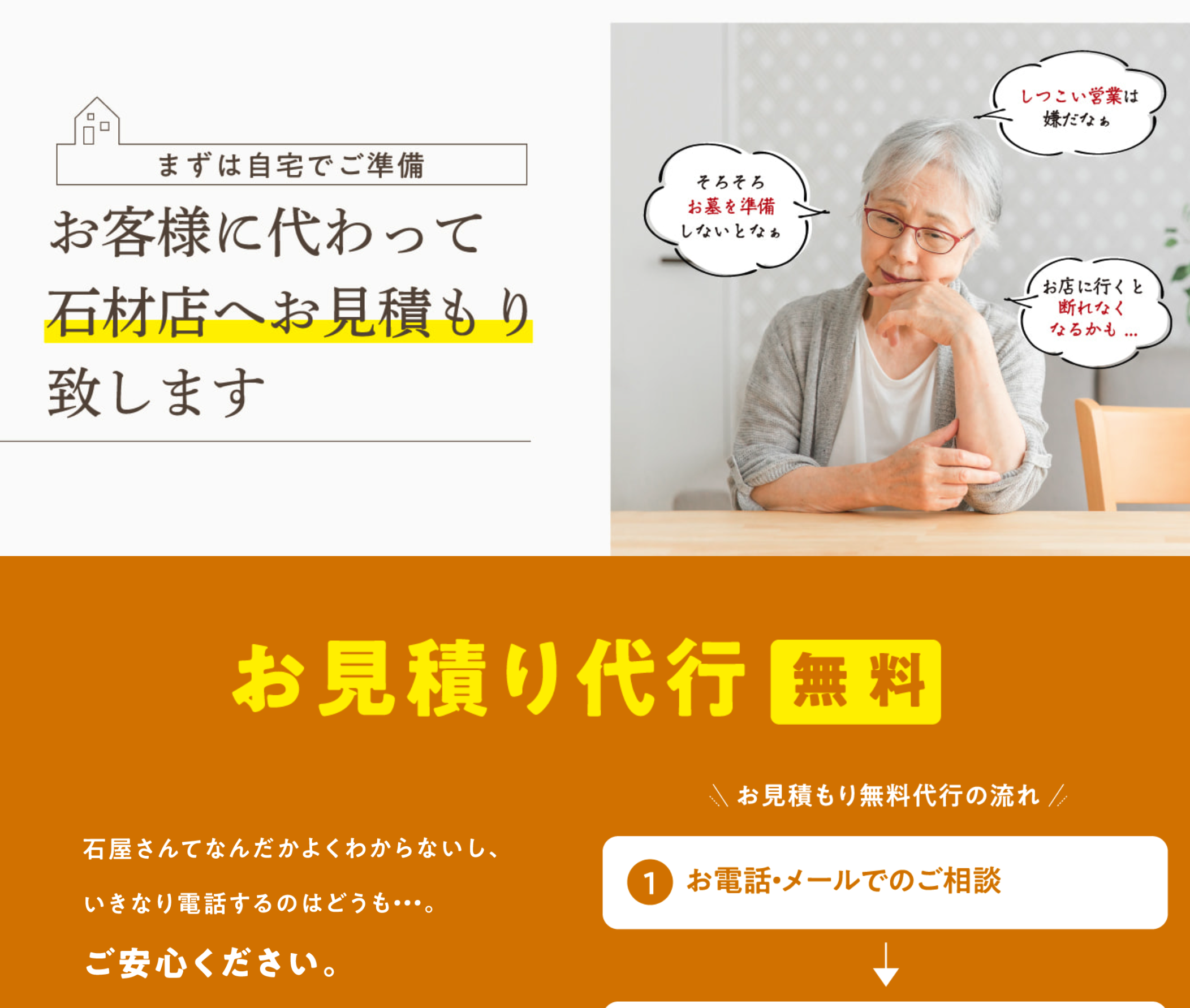 <メールで問合せ>「お見積り代行のお問合せ」