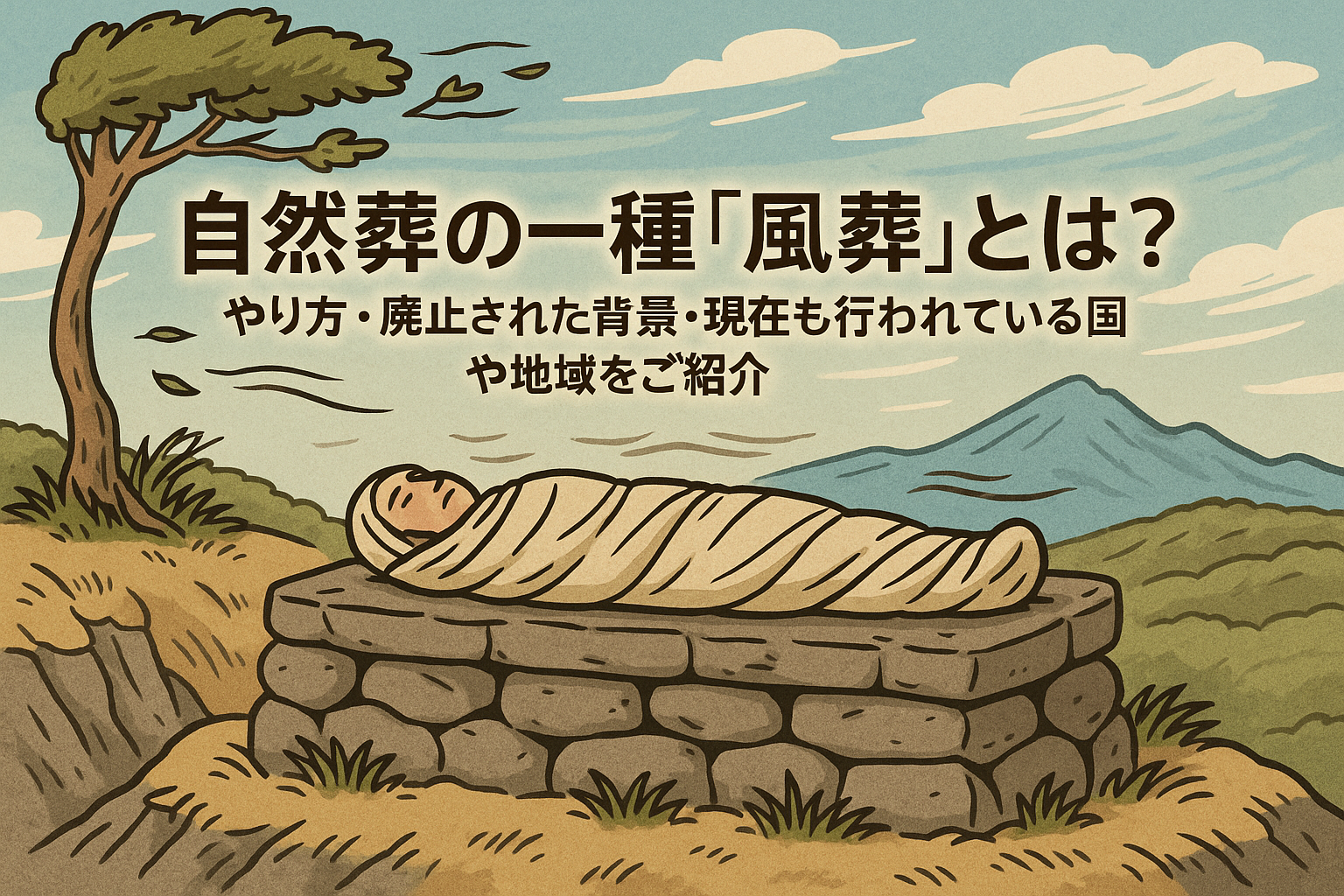 自然葬の一種「風葬」とは？やり方・廃止された背景・現在も行われている国や地域をご紹介