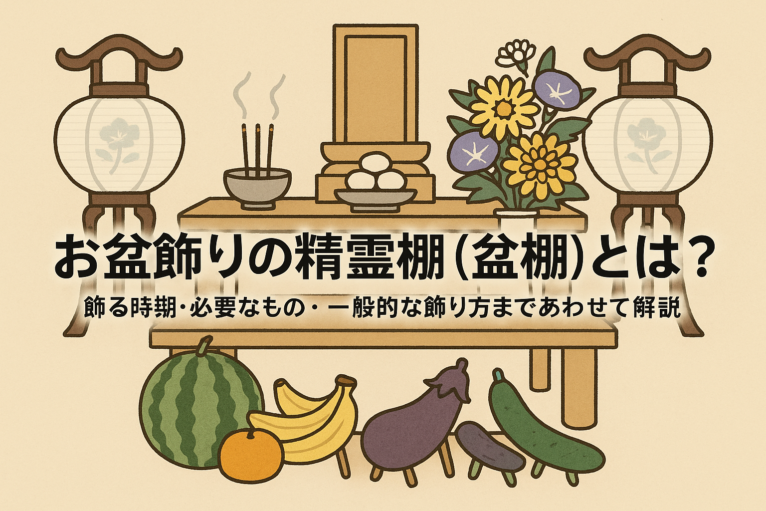 お盆飾りの精霊棚（盆棚）とは？飾る時期・必要なもの・一般的な飾り方まであわせて解説