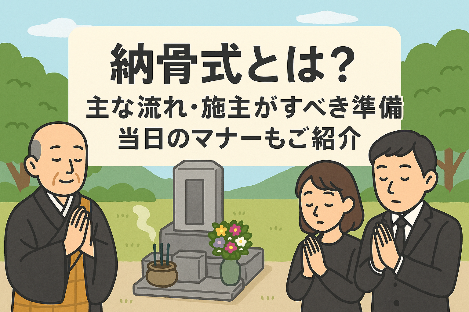 納骨式とは？主な流れ・施主がすべき準備・当日のマナーもご紹介