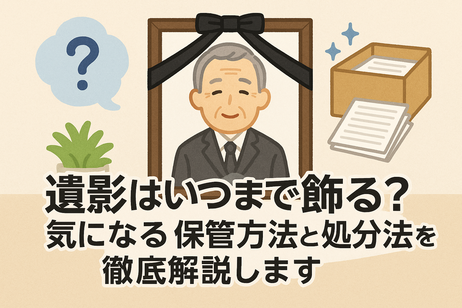 遺影はいつまで飾る？気になる保管方法と処分方法を徹底解説します