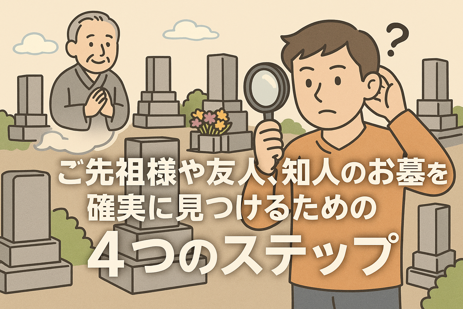 ご先祖様や友人、知人のお墓を確実に見つけるための４つのステップ