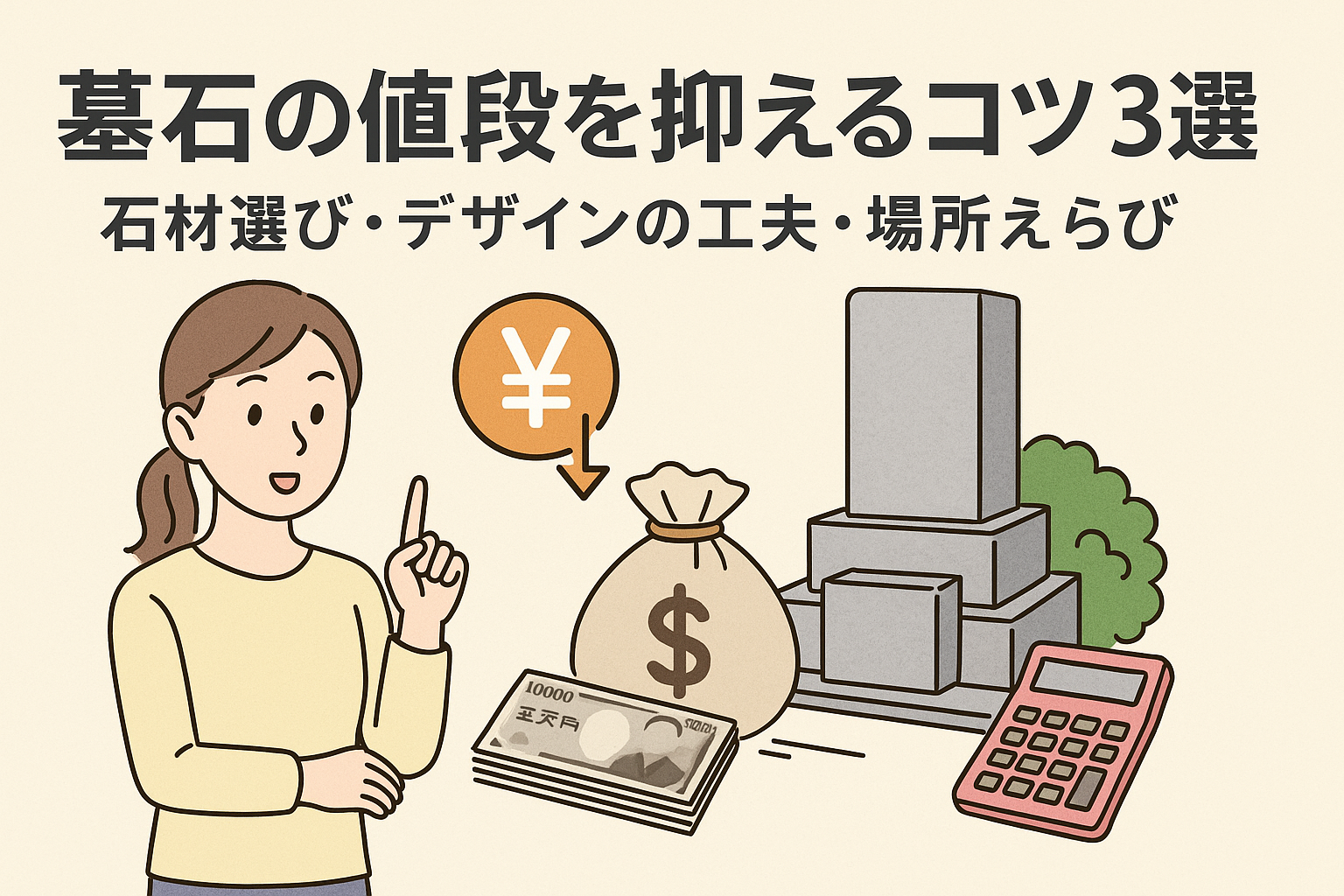 お墓の価格を抑えるコツ3選～具体的な手順から石材選び・デザインの工夫・場所選び～