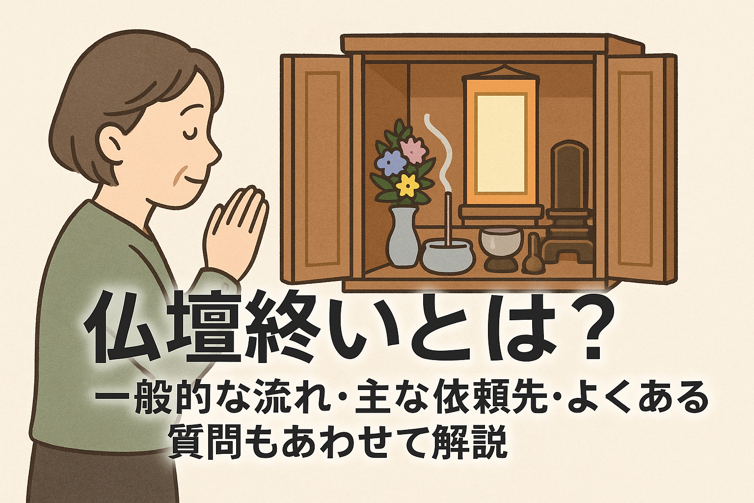 仏壇終いとは？一般的な流れ・主な依頼先・よくある質問もあわせて解説