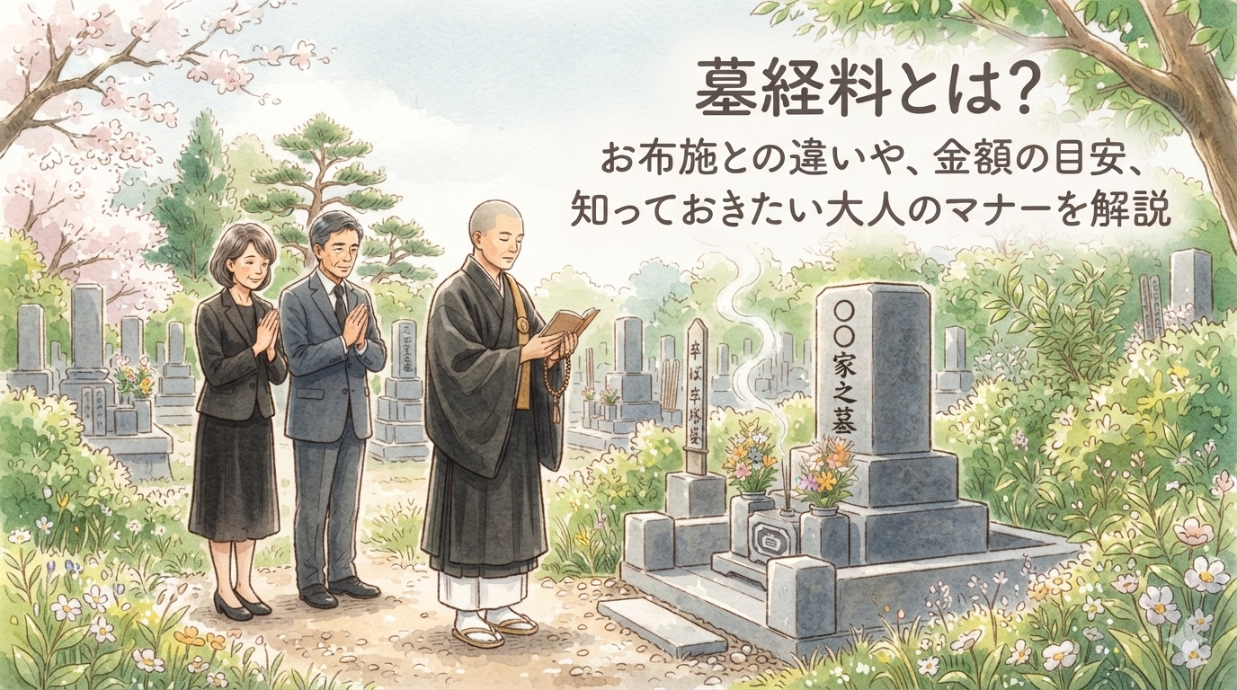 墓経料とは？お布施との違いや、金額の目安、知っておきたい大人のマナーを解説